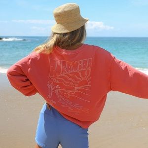 Pura Vida Coral Crewneck NWT